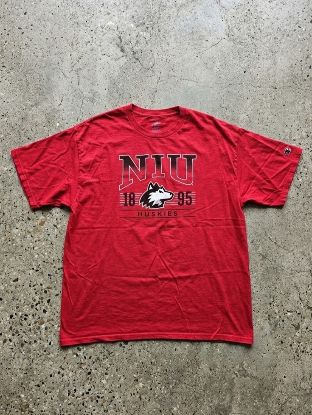 Champion Red NIU Huskies Graphic Short Sleeve Tee Size 2XL